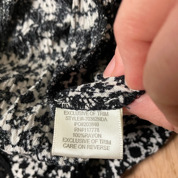 Boho black and off white mini beach cover up w/ crochet details - Picture 6 of 11